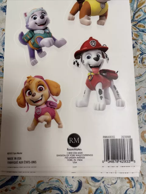 PAW PATROL wall stickers 8 decal Ryder Chase Marshall Rubble Rocky Zuma Skye New 3