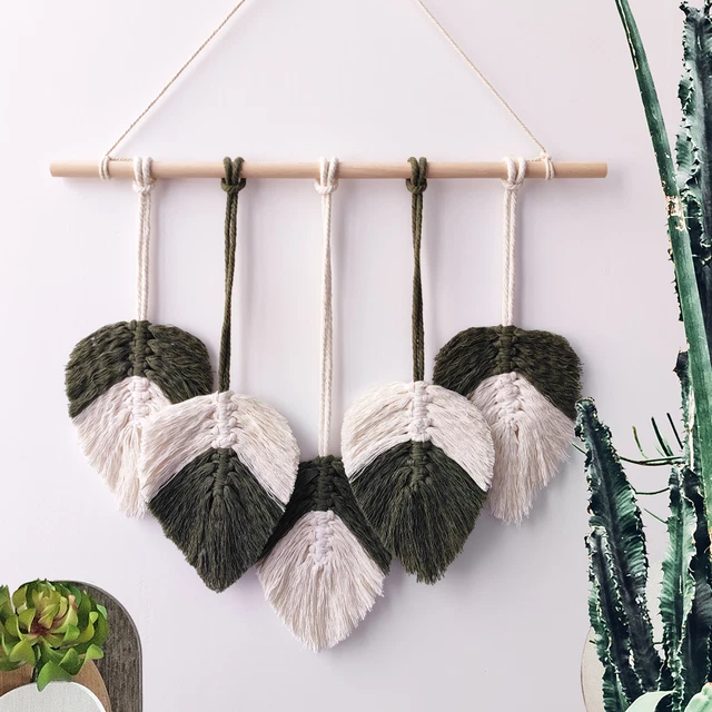 Wall Hanging Washable Eye-catching Decorative Handwoven Macrame Tapestry Cotton
