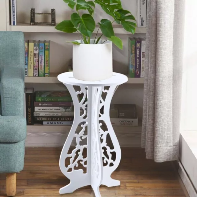 Small Wooden Round Side Table Beside Tea Coffee Lamp Plant Rack Stand Home Decor