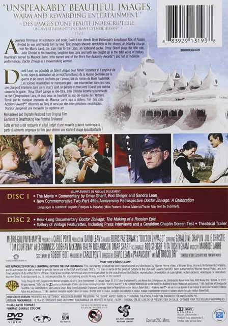 Doctor Zhivago -  Omar Sharif, Julie Christie, Tom Courtenay , New 2 DVD Set 2