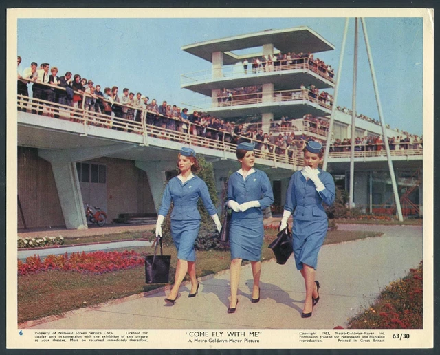STEWARDESS DOLORES HART PAMELA TIFFIN Come Fly With Me ‘63