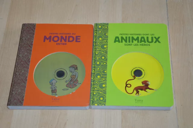 Lot 2 livres + CD Petites histoires les animaux sont les héros / du monde entier