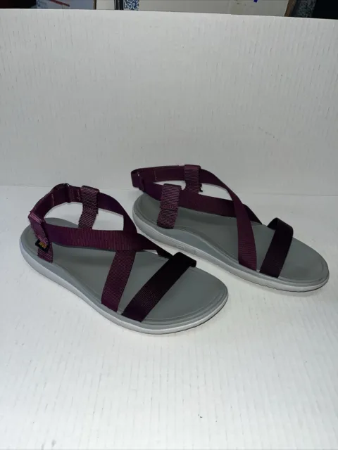 TEVA TERRA FLOAT Livia Sandals Women's Purple Plum Nylon Comfort Shoe ...