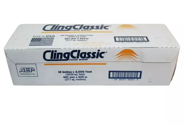 18" x2000' ClingClassic Food Cling Wrap Saran Film