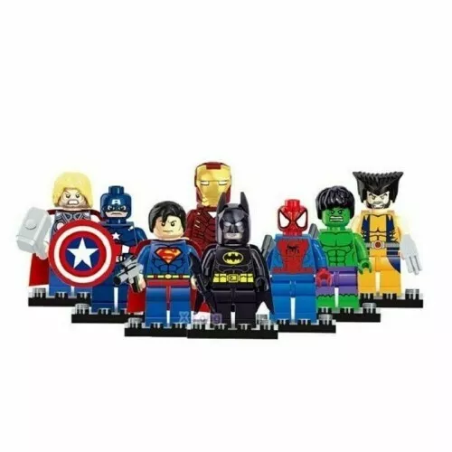 8Pcs Marvel Avengers Super Heroes Mini Figures Dc Fit  Minifigures