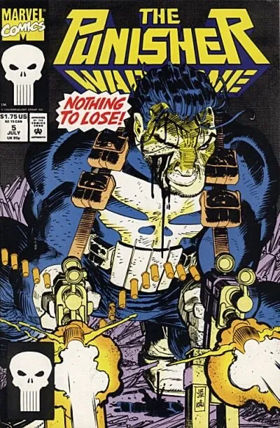 PUNISHER WAR ZONE #5 F/VF, Direct Marvel Comics 1992 Stock Image