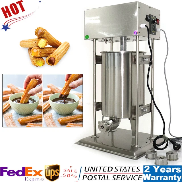 15L Commercial Churro maker Machine Electric Sausage Stuffer/Filler With 4*Mold