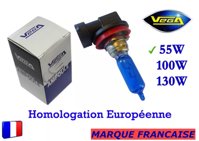 ► Ampoule Xénon VEGA® "DAY LIGHT" Marque Française H9 55W 5000K Auto Phare ◄