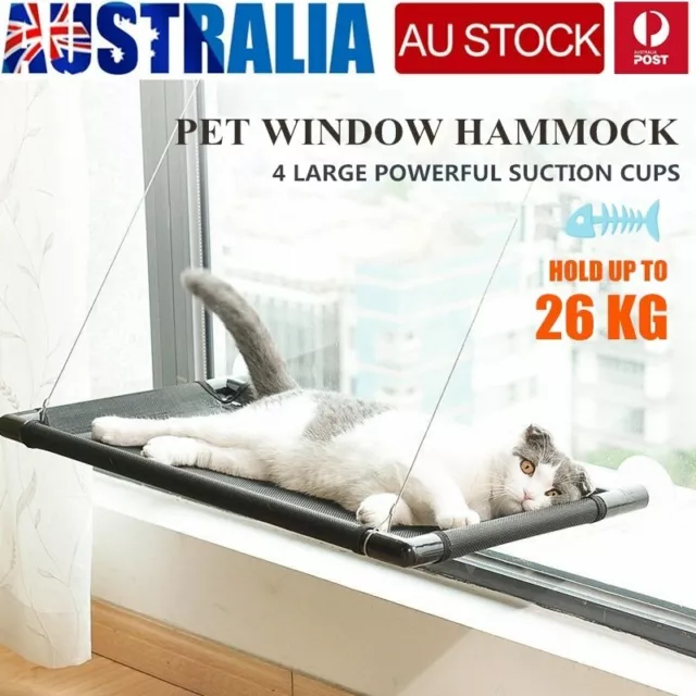 Hold Up To 26kg Cat Window Mounted Hammock Durable Pet Seat Perch Cat Bed Toy AU