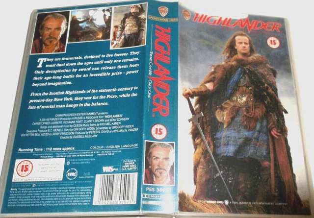 ORIGINAL HIGHLANDER 1986 Christopher Lambert Sean Connery Vhs Film ...