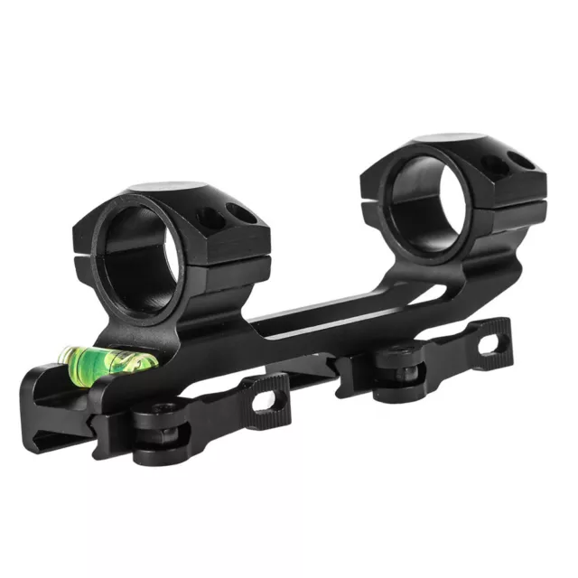 1'' 30mm Ring Quick Release Scope Mount 20mm Picatinny Rail Bracket Bubble Level