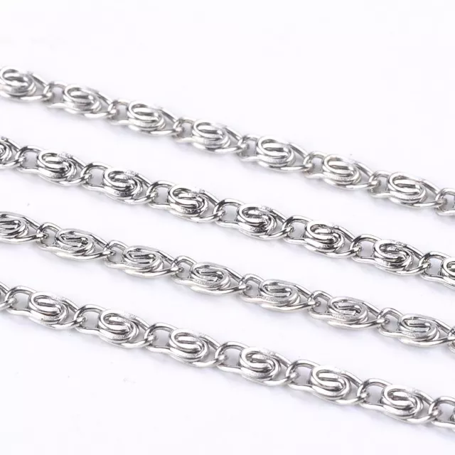 3 metros cadena de metal 6 mm plata antigua collar de joyas cadena K18