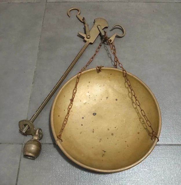 Bilancia A Stadera In Ottone Lucido 30 Kg