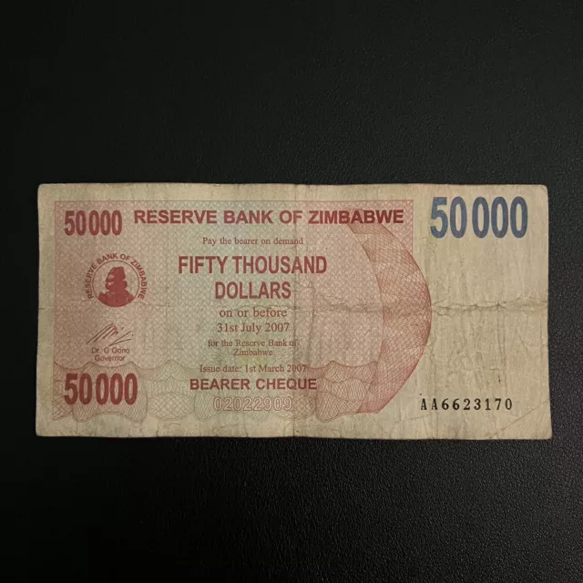 Lote de billetes de Zimbabue moneda mundial 05e dinero