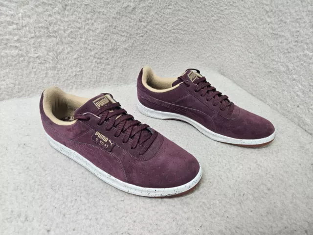 Puma G Vilas Men Sneakers 10.5 Purple Suede Lace Up Comfort Fit Athletic Shoes