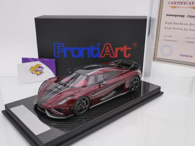 FrontiArt F079-171 # Koenigsegg Regera Baujahr 2016 " Red Tint Carbon " 1:18 NEU