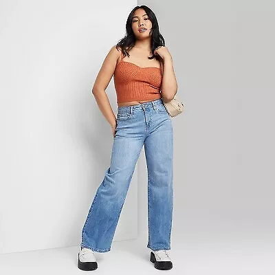 Women's Super-High Rise Wide Leg Baggy Jeans - Wild Fable