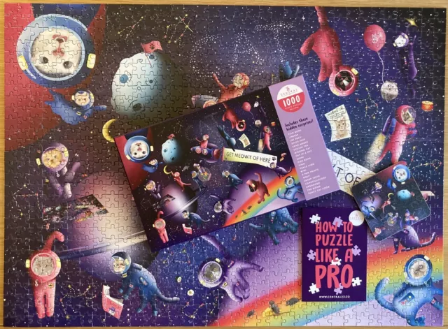 Meow-ter Space 1000 Piece Jigsaw Puzzle - Central 23 - Complete with Coaster
