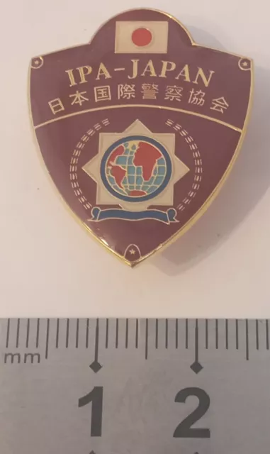 Rare Japanese Police International Police Association Lapel Pin Badge Tie Tac