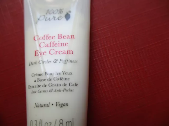 100% PURE crème contour des yeux aux extrait de café et vitamines 8 ml  val 15 E