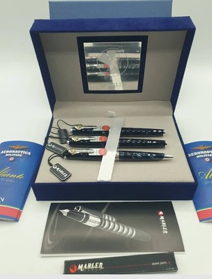 Marlen Set Aeronautica Aliante Penna Stilografica Fountain Pen Roller Sfera 