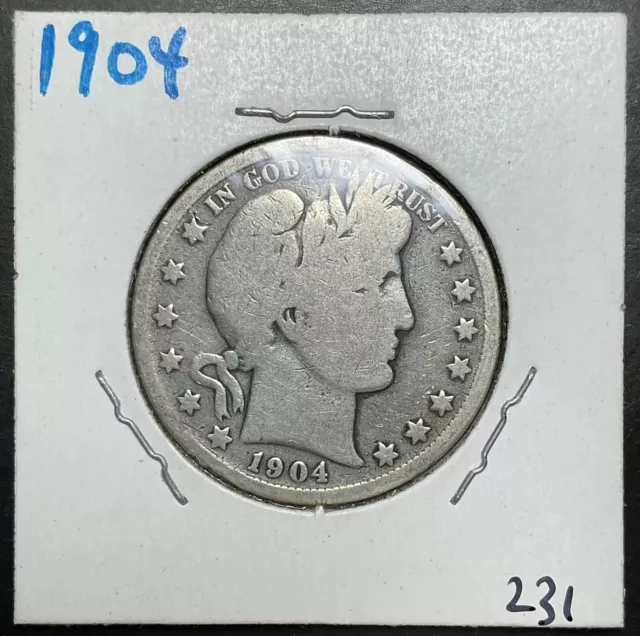 1904-P Barber Half Dollar 50c Nice Coin Estate Collection Fresh 90% silver