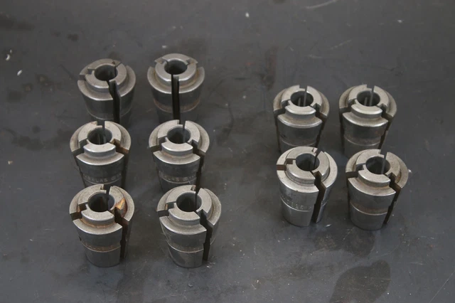 Lot of 10 Balas & Sandvik 5/8" C-6 Collets  CNC Metal Lathe Milling Machine
