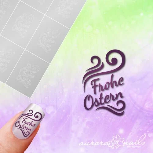 Plantillas para aerógrafo y arte de uñas O062 Feliz Pascua floral adornos Pascua