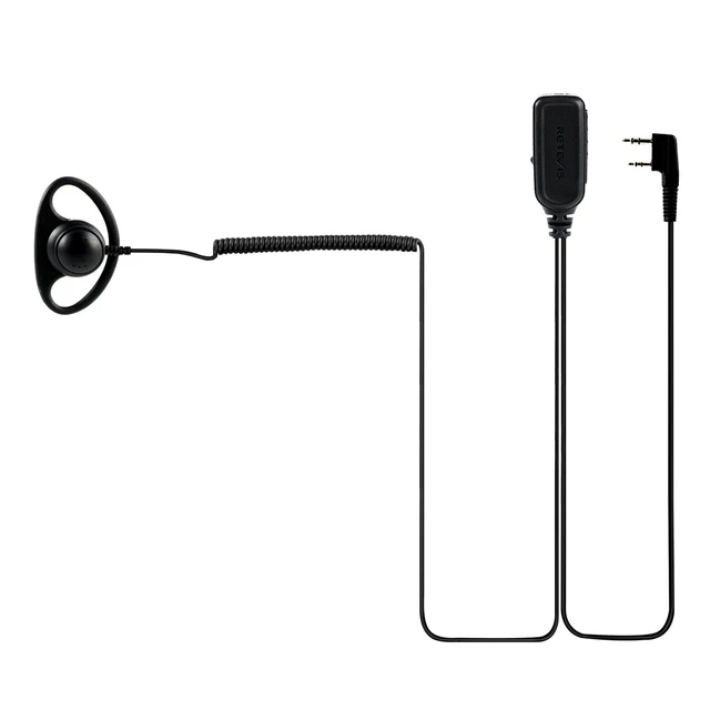 Kenwood 2 pin EEK017 Auricolare cavo superiore arrotolato a forma di D per retevis RT1/RT3S/H777