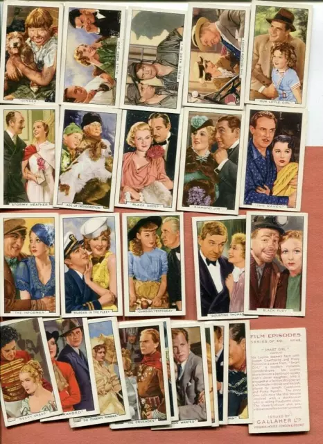 1936 Gallaher Ltd Cigarettes Film Episodes 48 Different Tobacco Card Set