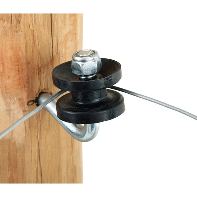 Dare Corner Black Hi-Carbon Steel Bracket Wood Post Electric Fence Insulator