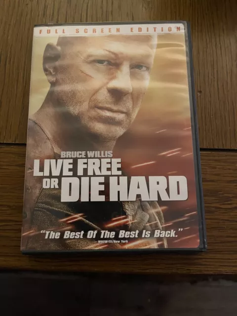 Live Free or Die Hard (DVD, 2007, Full Screen Edition) Buy 3 Get 1 Free JJ