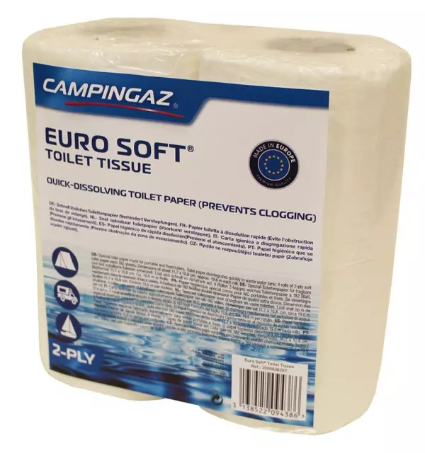 Campingaz Euro Soft Toilettenpapier WC Papier Campingtoilette Eurosoft 4 Rollen