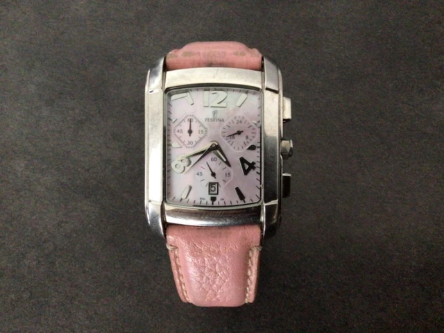 FEMME FESTINA RECTANGLE Ton Rose Cadran Montre Chronographe model