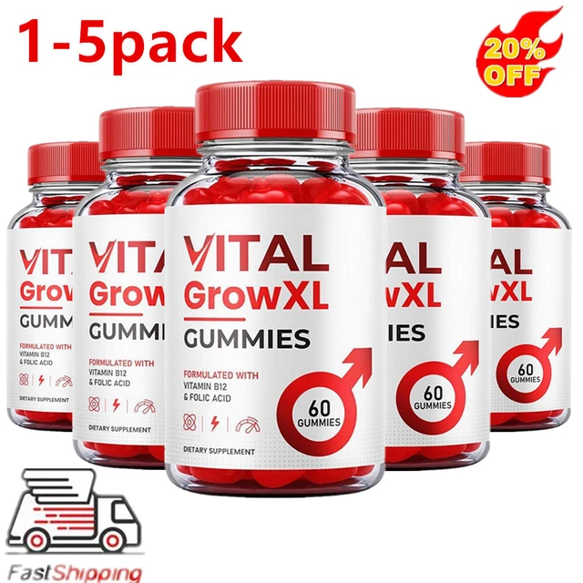 3 Pack) Vital Grow XL Gummies For Men - Advanced Formula Vitamin