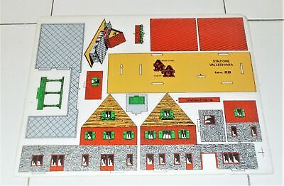 Amati Traforo AMATI Tavola 28 STAZIONE VALLECHIARA NUOVO polistirolo figurine 