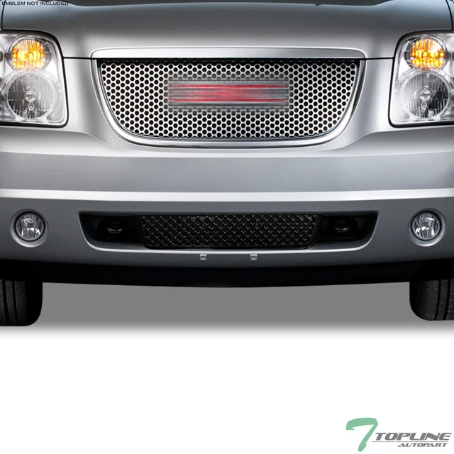 Topline For 2007-2014 GMC Yukon/XL/Denali Mesh Front Lower Bumper Grille - Black