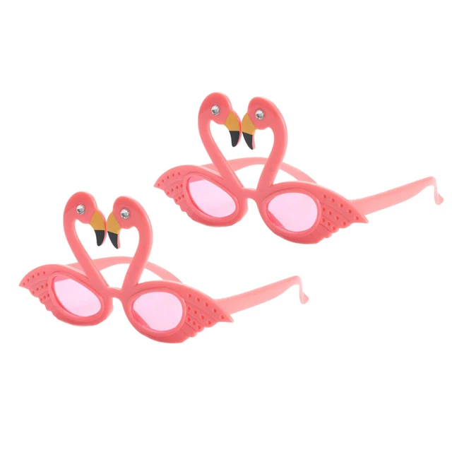 2 Pcs Party Eyelasses Novelty Funny Sunglasses Hawaiian Luau Banquet Child Prom