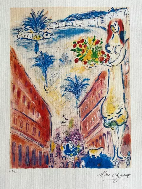 Marc Chagall 'Nizza' Lithography [( Henri Matisse Hans jean arp Paul Klee