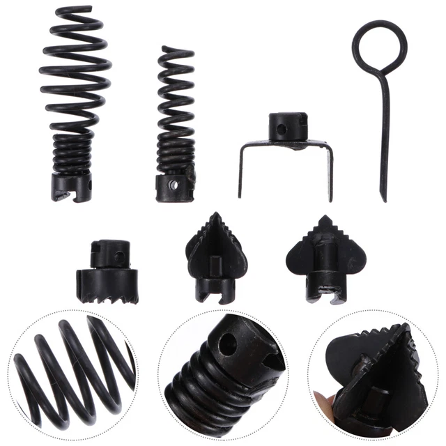 7 pz accessori per dragatrice pulitore tubi in acciaio
