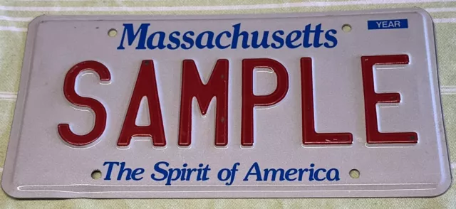 Massachusetts SPIRiT OF AMERICA SAMPLE License Plate ~ THICK LETTERS