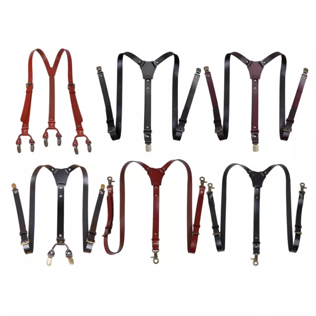 Mens Suspenders Y-shaped Clothes Accessories Flexible Straps Belts Metal Hooks