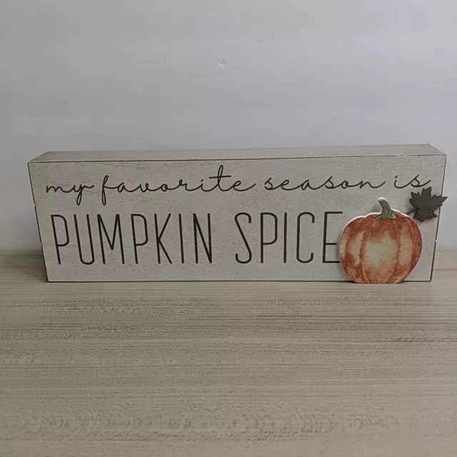 Fall Autumn Thanksgiving Halloween Pumpkin Spice Sign Decor