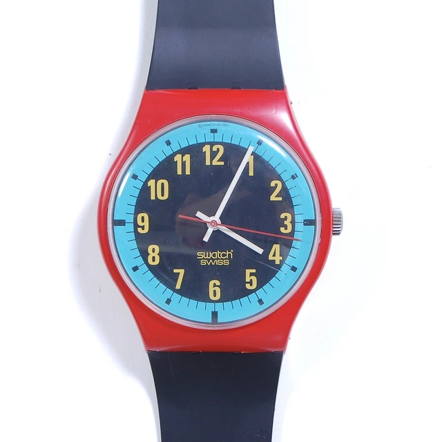 Maxi Swatch Blue Racer MLR107 grande orologio da parete quadrante 27 cm 1987