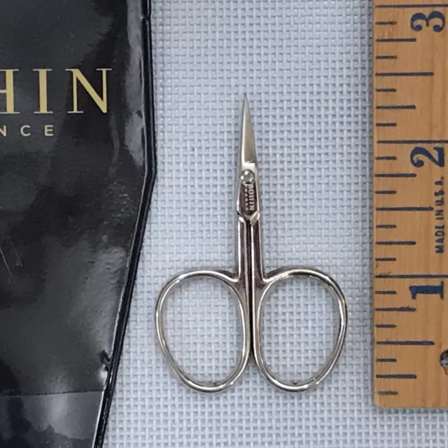 Bohin Pequeño Mini Bordado Tijeras Manijas Plata Hecho en Francia Costura