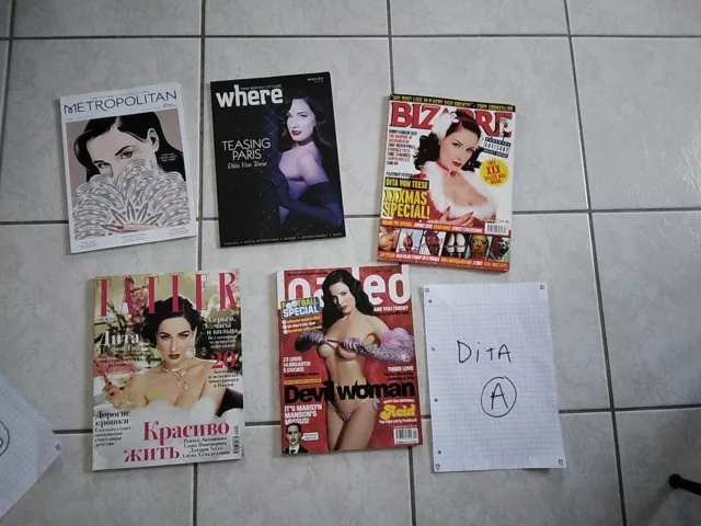 Special Cover Dita von Teese-lot 5 Magazines International Revue-free Shipping!