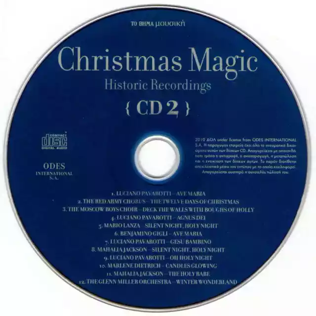 CHRISTMAS MAGIC HISTORICAL cd2 PAVAROTTI, RED ARMY CHORUS, MOSCOW BOYS CHOIR cd