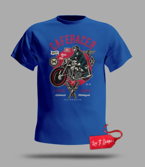 Cafe racer design T-shirt Biker T Shirt motorcycle Tshirt bike T shirt