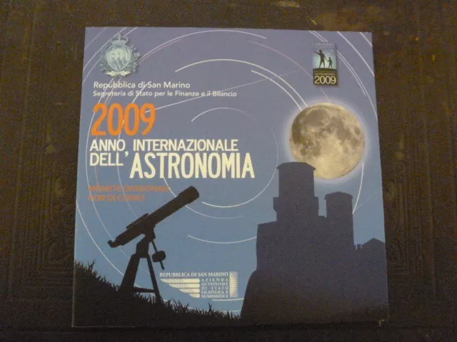 SAN MARINO COFFRET BU 2009 (8 PIECES +5euro ASTRONOMIA ARGENT)