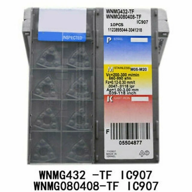 10pcs/set ISCAR WNMG432-TF WNMG080408-TFIC907 CNC Carbide Inserts Turning Insert